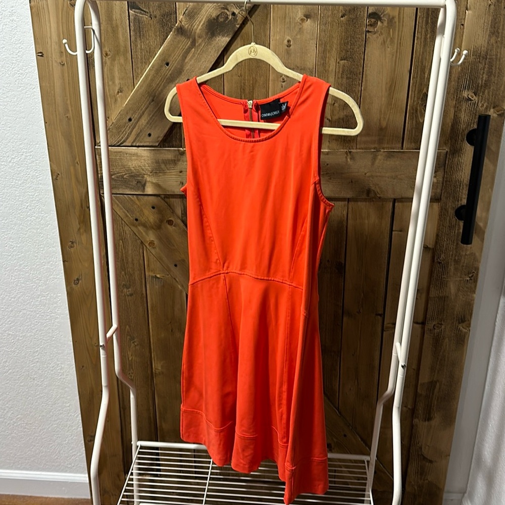 Used, M, Cynthia Rowley A Line, fiery orange